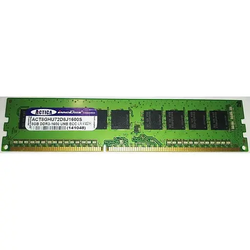 Оперативна пам'ять Actica DDR3L 8GB 1600MHz PC3L-12800e, ECC Unbuffered Б/В