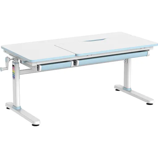 Стол компьютерный 2E CE301K-MECHANIC, регулировка высоты, механика, 54/76х120x60 см, белый - фото 3