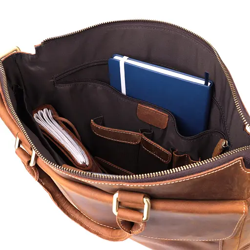 Чоловічий шкіряний портфель Vintage 38х30х8 см sum0024958 - фото 5