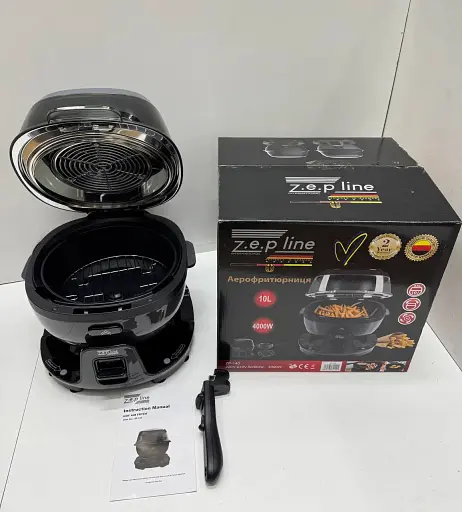 Смарт-аэрофритюрница с функцией вращения на 18 программ Zepline ZP-140, 10 л 4000 Вт - фото 9