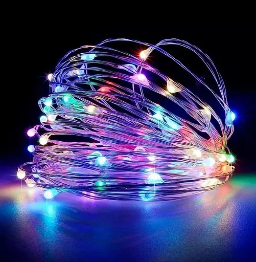 Гирлянда на батарейках Роса 2 м Разноцветная (11627748)