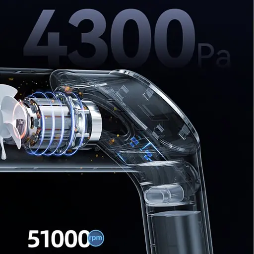 Портативний пилосос Usams US-ZB259 YAJ Series 4300Pa 4000mAh Black - фото 5