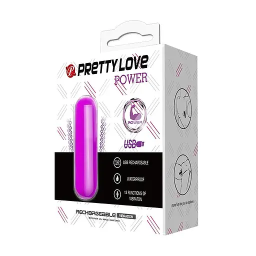 Вібратор для клітора Pretty Love Power 6 см фіолетовий - фото 7