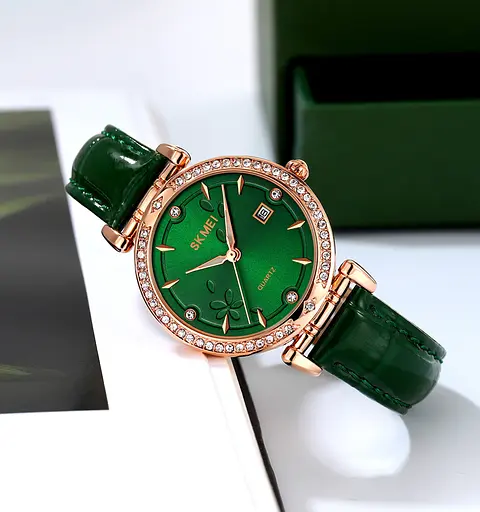 Наручний годинник жіночий 2169RGGN Rose Gold-Green Skmei acs0030202 - фото 4