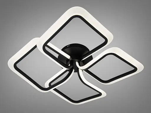 Стельова світлодіодна люстра Diasha WG5146 чорна 65 Вт без пульта для 11–13 м² - фото 1