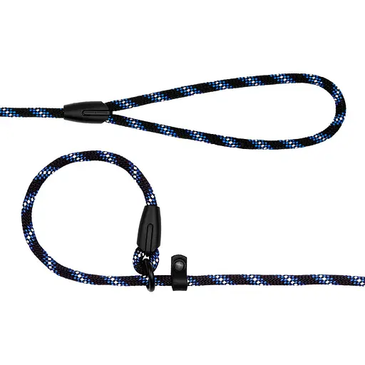 Поводок-удавка для собак Barksi Active (длина 183 см диаметр 9 мм) черно-голубой - фото 5