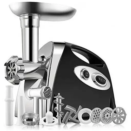 Электрическая мясорубка с реверсом Rainberg RB-675 мясорубка 3 в 1 соковыжималка, терка 3800 Вт Черный/Серый - фото 1