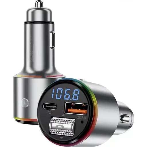 FM-трансмиттер Proove FM Launcher Power Drive 30W USB-C+USB-A+AUX Silver (FMPD30110006) [138406] - фото 4