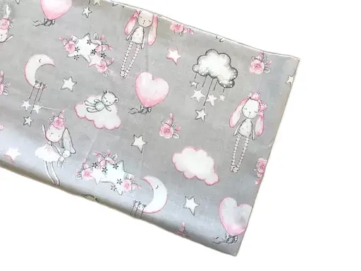 Хлопковая пеленка Moontime 100х80см "Зайчики" - фото 1