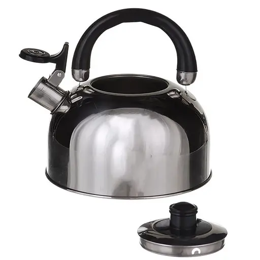 Якісний металевий чайник зі свистком з нержавіючої сталі для газової плити А-Плюс чайник нержавійка - фото 2