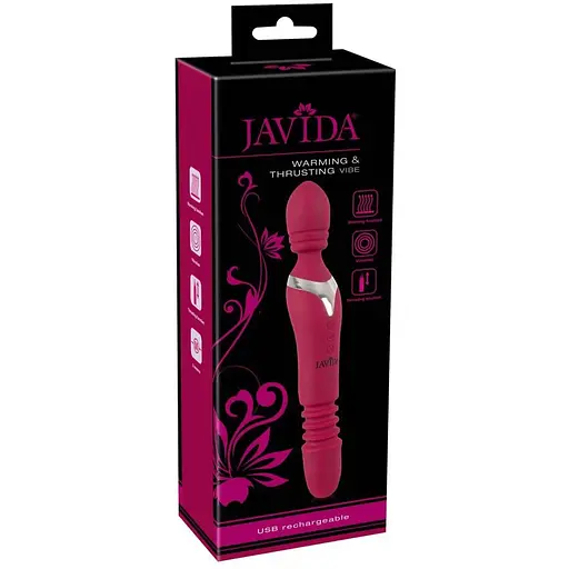 Вібратор Javida Warming Thrusting Vibe, 27 см (рожевий)