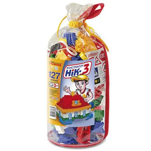 Конструктор Юніка НІК-3, 127 деталей