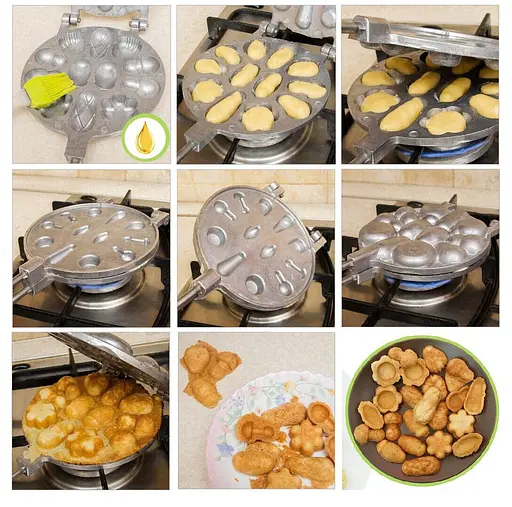 Форма для випічки горішків з начинкою горішниця для половинок печива асорті (велика), ХЕАЗ 81842 - фото 3