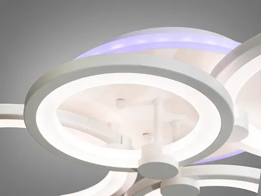 Пристельова лед люстра з дімером та кольоровою лед підсвіткою, 100W - фото 3