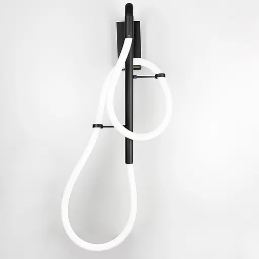 Чорне бра з гнучким неоном Line F WB 6/850 BK - фото 1