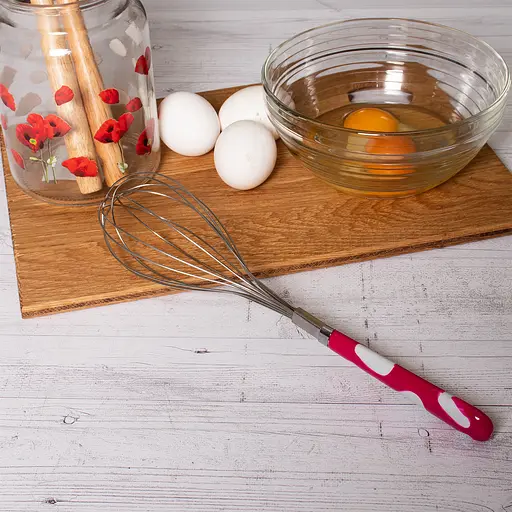 Венчик кухонный с керамической ручкой 29 см, Kitchen Master Розовый 85766 - фото 3