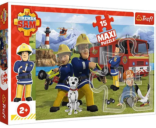Набор Пазлы - (15 элм. MAXI) - "Дружественная команда" / Пожарный - фото 1