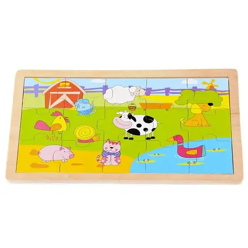 Игрушка для развития деревянный пазл Ферма IE125