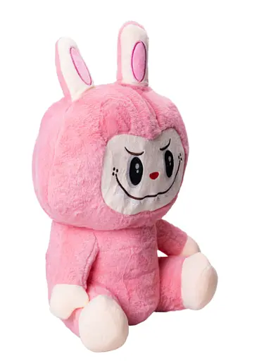 Детский набор Игрушка плед Лабуба темно-розовый мягкая игрушка с пледом для детей - фото 4