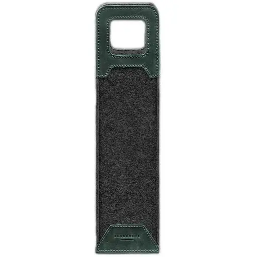 Чехол для вина BlankNote Crazy Horse 1.0 из фетра с кожаными вставками зеленый - фото 1