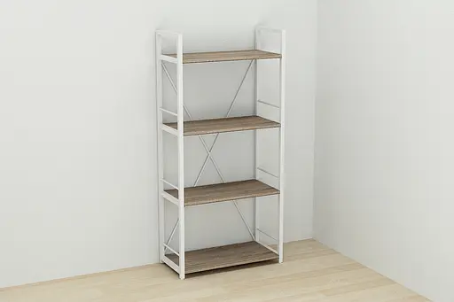 Етажерка 4/60 Ferrum-decor Серії Коннект 120x60x28 білий ДСП Дуб Сонома Трюфель 16мм (FRD-104246) - фото 2