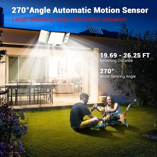 Сонячні ліхтарі Зовнішні 334LED Захисні ліхтарі з дистанційним керуванням 3 голови руху - фото 4