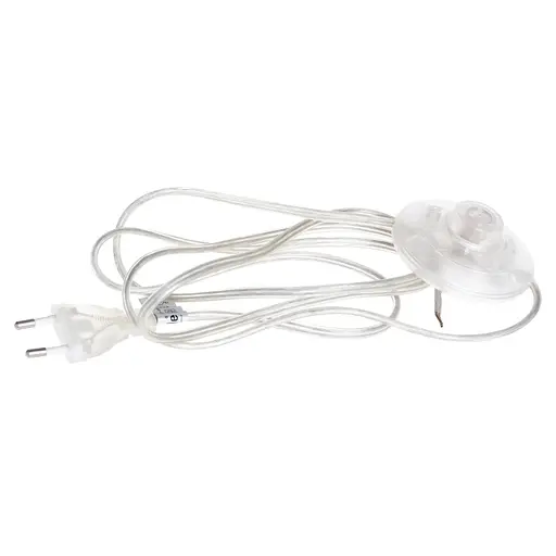 Шнур с круглым выключателем Brille P-2S transparent 1.8 m