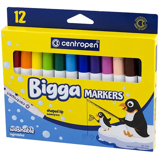 Набор фломастеров Centropen Bigga 7650, 12 шт. (7650/12)