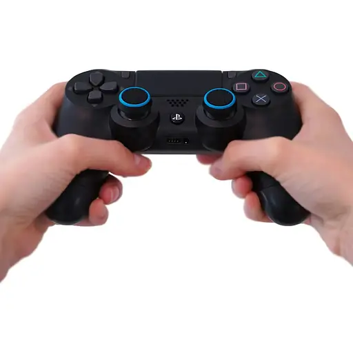 Накладки на стики Thumb Grips 4-pack для PS4-PS5-Xbox Black-Blue [122998] - фото 7