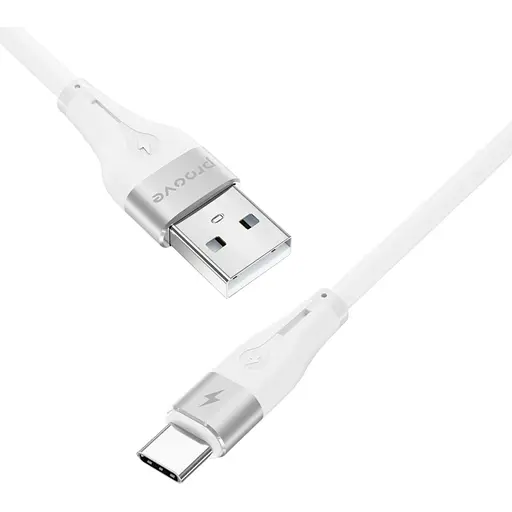 Кабель Proove Soft Silicone USB-A to USB-C 2.4A 1m White (CCSO20001202) [130628] - фото 3