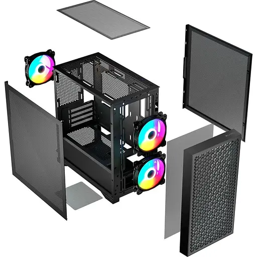 Корпус LogicConcept DART PRO ARGB MINI BLACK MESH без БП (AM-DART-PRO-ARGB-10) - фото 5