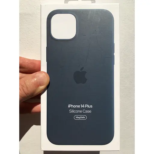 Оригинальный силиконовый чехол Apple Silicone Case MagSafe для iPhone 14 Plus (6.7") Storm Blue MPT53ZE/A - фото 2