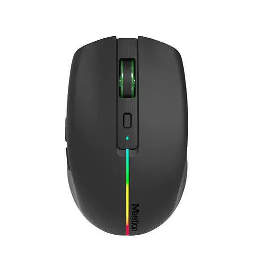 Беспроводная мышь MEETION BTM002 с RGB подсветкой 2.4G+Bluetooth черная