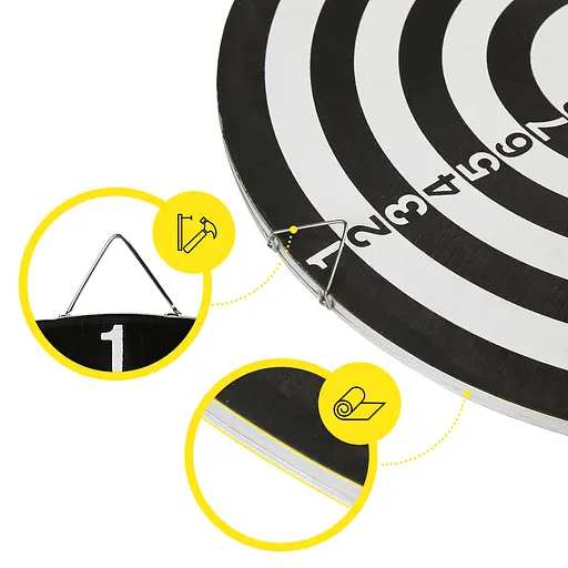 Дартс классический Cornix Dartboard Game 2 в 1 36.5 см + 2 комплекта дротиков XR-0391 - фото 7