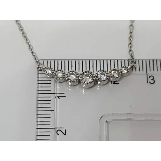 Срібне кольє Діама з фіанітами. Артикул 51011939095 - фото 4