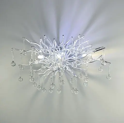 Настінний світильник в природніх мотивах в корпусі хром Арт. W 18/L60 CH Line F - фото 2