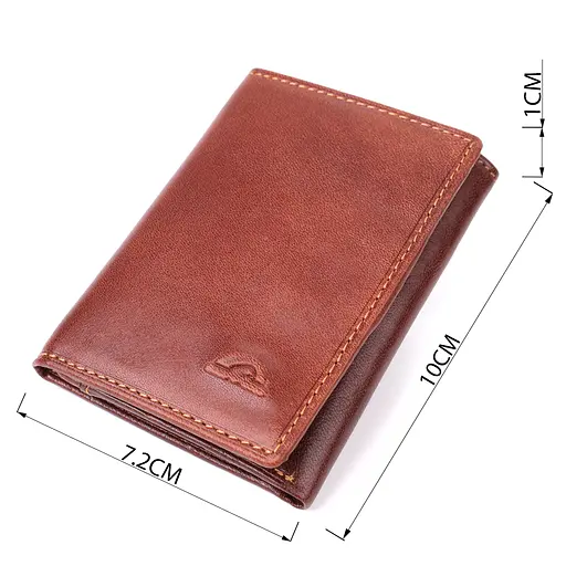 Кошелек для мужчин из глянцевой натуральной кожи Tony Perotti 7.2х10х1 см acs0032254 - фото 3