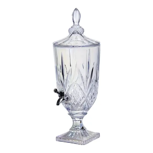 Лимонадниця з краном скляна 3 л диспенсер для напоїв лимонадник із краном Прозорий Yiwu HP-19-302 - фото 1