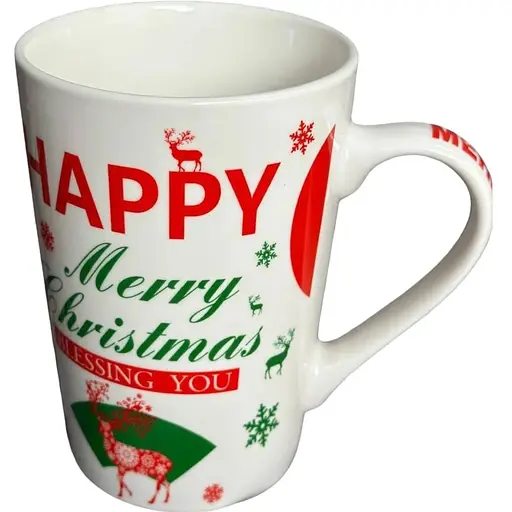 Чашка новогодняя Tanto T3696 керамика в подарочной упаковке 350 мл Белая - фото 1