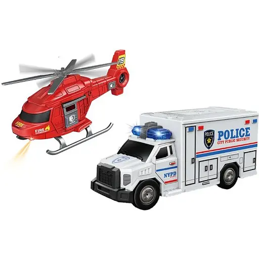 Игрушка Cars S Полицейский грузовик и пожарный вертолет (CJ-4479359) - фото 2