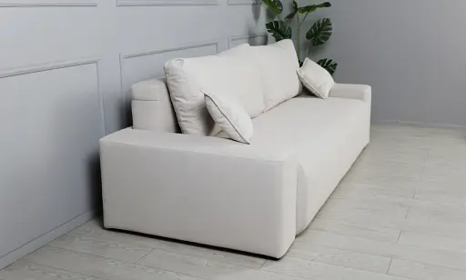 Диван Турин прямой раскладной бежевый - фото 4