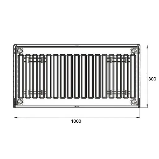 Радіатор сталевий Thermo Alliance 22 тип 300x1000 бічне підключення - фото 2