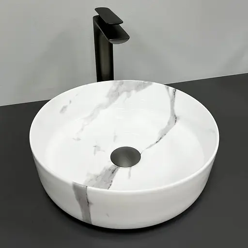 Умивальник VBI Prato marble nature накладний VBI-011404, Мармур - фото 3