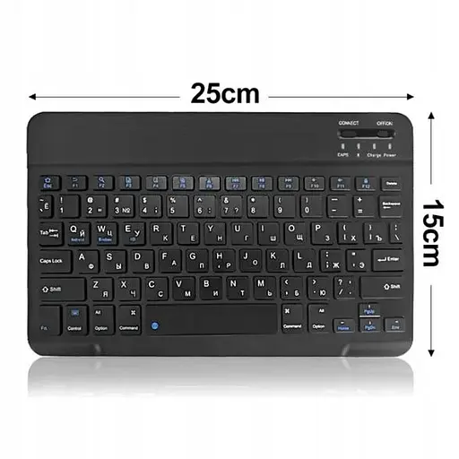 Клавіатура з мишкою Keyboard set AND 5370 для планшета телефону Bluetooth iPad iPhone Android Type-C Чорний - фото 5
