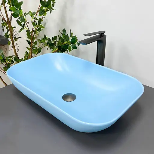 Умивальник VBI Avezzano blue matt накладний VBI-014403, Синий - фото 1