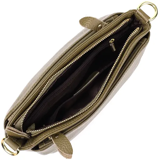 Кожаная сумка Vintage с плотным дном для женщин 27х16х11 см sum0027630 - фото 7