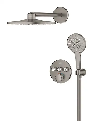 Душова система прихованого монтажу Grohe Grohtherm Smartcontrol з Rainshower SmartActive 310 34863AL0, Графіт - фото 3
