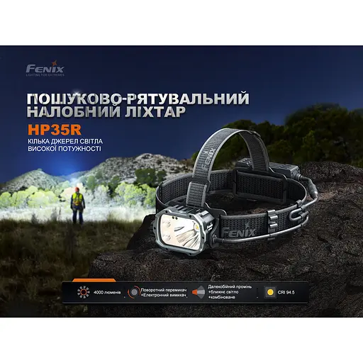Налобний ліхтар Fenix HP35R 10000мАч Type-C - фото 7