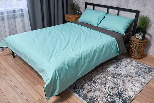 Комплект постельного белья Moon&Star Бязь Gold Люкс Gray Mind King Size 220x240 наволочки 4х50х70 - фото 1