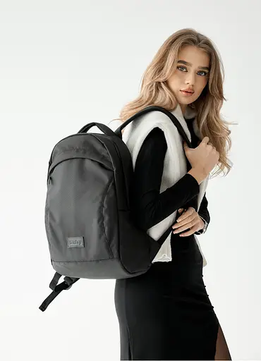 Жіночий рюкзак Sambag Zard LZN чорний тканевий 43 х 27 х 13 см (25000065) - фото 2